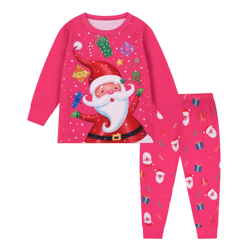 Flame-retardant fabric  hot-selling  cross-border new christmas children's clothing  christmas joy santa claus kids