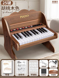 Wooden mini piano - kids' toy, beginner electronic keyboard, small educational instrument for boys and girls, baby and infant birthday gift