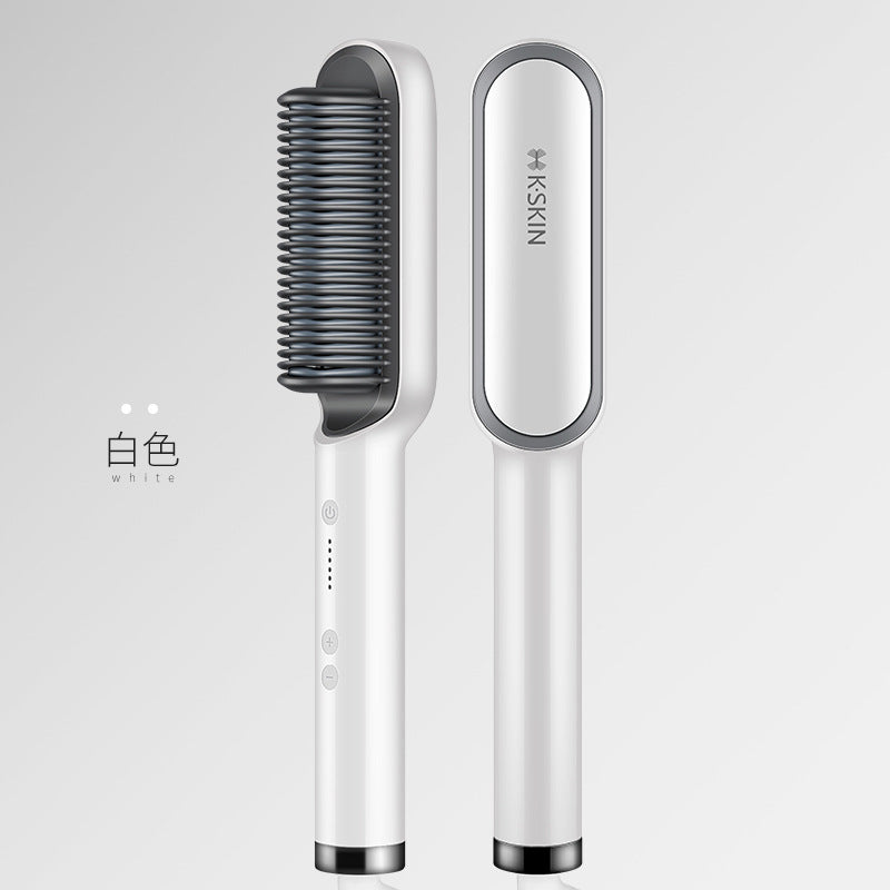 Cross-border popular hair straightener curling iron does not hurt hair splint mini electric comb curling iron straight plate clip golden rice manufacturer