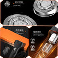 Men's electric shaver with dual blades, floating head, washable design, type-c fast charging, ready to ship