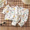 Kids' pajama set spring lycra cotton baby underwear boys' loungewear girls' thermal underwear children's clothing wholesale