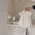 Summer romper - lightweight chinese style bodysuit - baby clothes - newborn thin fly sleeve princess onesie for baby girls
