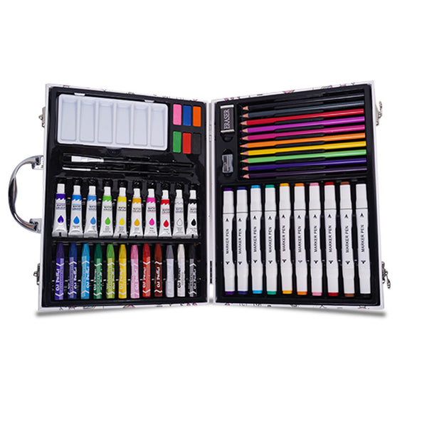 Customized children's painting watercolor pen set 53 pieces children's art supplies crayons colored pencils oil painting stick set