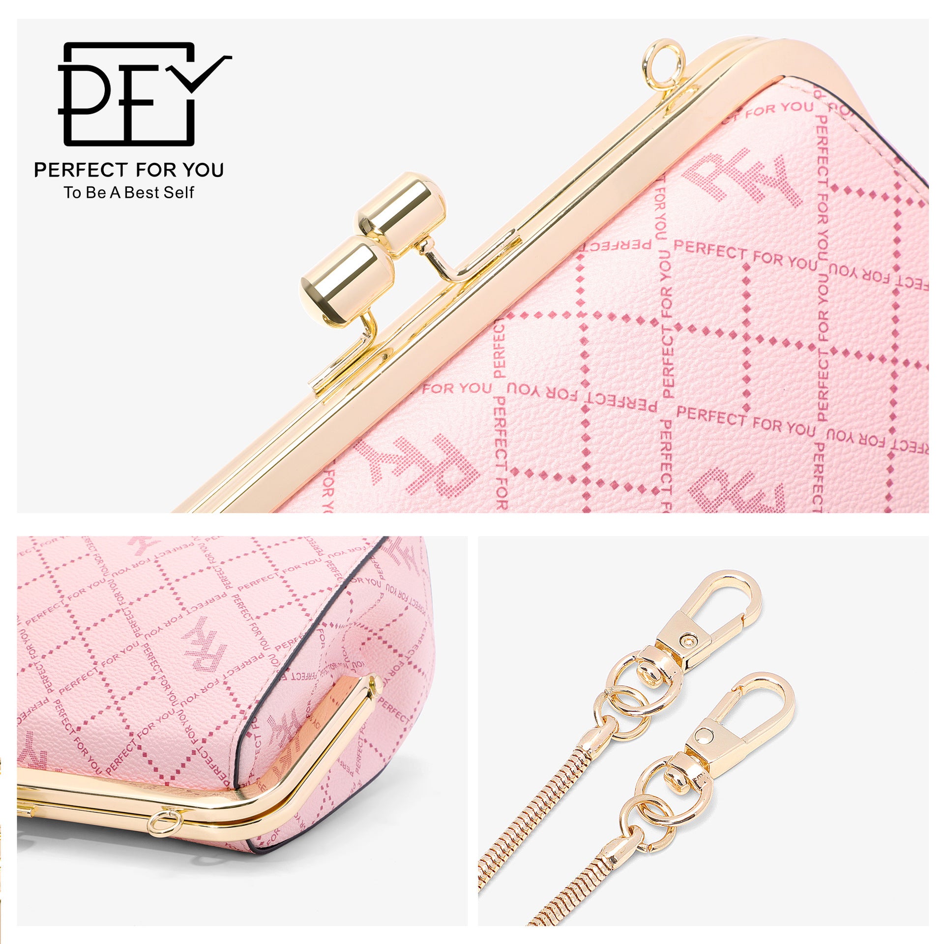 Fashion commuter big-name women's bags, presbyopia messenger bags, versatile retro bags for women, high-end foreign-style metal gold bags