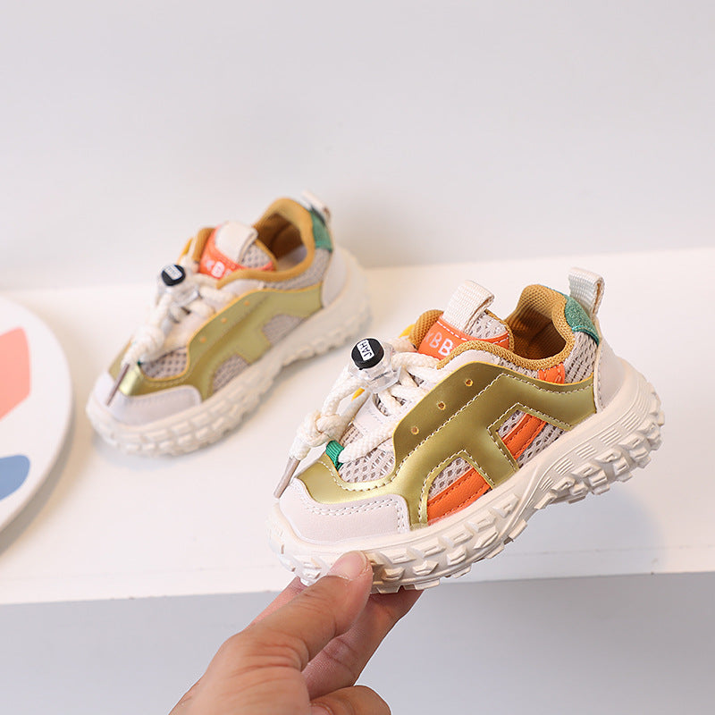 Baby shoes spring autumnew arrivalgirl sports shoes toddler toddler shoes kids breathable double mesh shoes boys flats