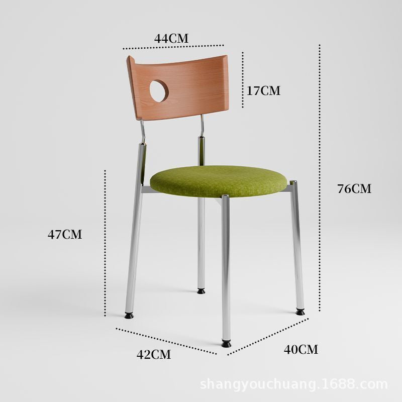 Used dining chairs, durable solid wood dining table and chairs, designer influencer minimalist high-end wabi-sabi style french retro chairs