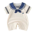 Summer infant clothes newborn full month hundred days 0-2 years bodysuit preppy style letter fake two-piece short romper