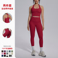 new arrival nude tight yoga wear sports beautiful back high waist hip lifting pants suit quick-drying running fitness wear