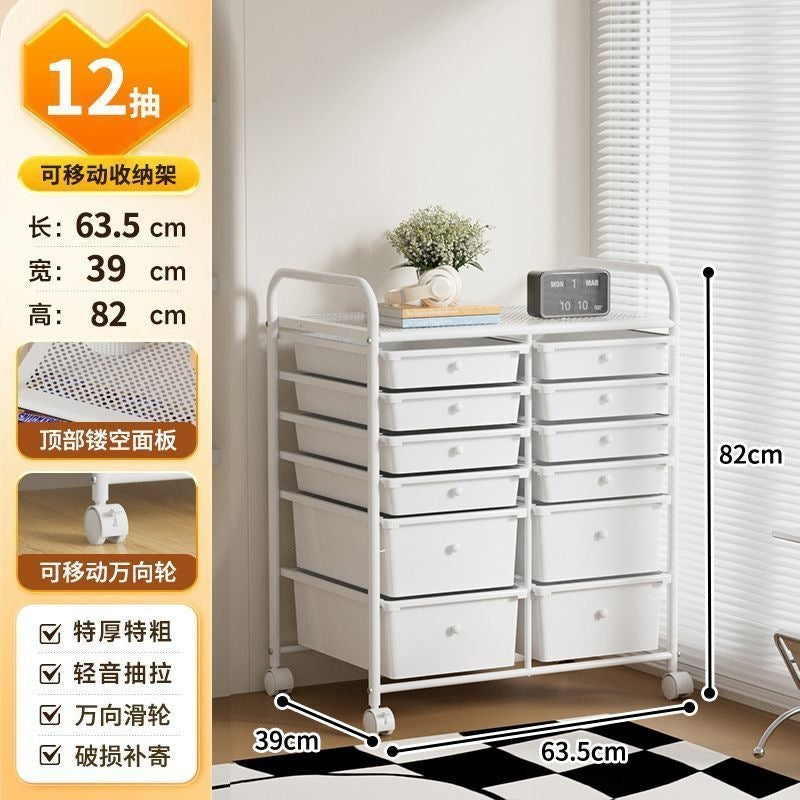 Multi-tiered storage cabinet with drawers - versatile organizer for home, space-saving, black
