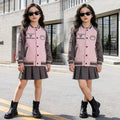 Girls' spring outfit : spring/autumn baseball jacket for girls, middle-to-large children's outerwear, preppy style, new trendy children's fashion, popular online