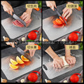 Pure titanium cutting board camping style outdoor for home thickened titanium chopping board for home double-sided titanium alloy chopping board fruit board panel