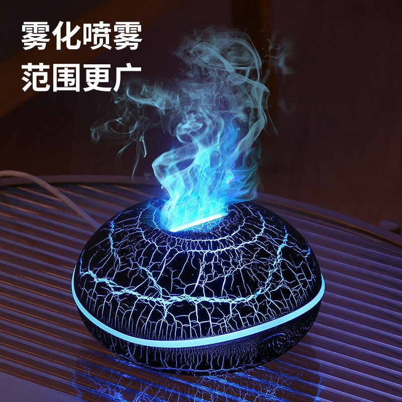 New arrivalartificial flame diffuser seven color gradient creative for home ultrasonic aromatherapy machine humidifier atomizer