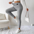 Amazon fashion cross-border women's high elastic high waist tummy control butt lift tight bottom pants outweareasiest for match skinny jeanspants