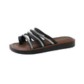 fashion wear-resistant flat sandals women's slippers comfortable rhinestone roman sandals female student beach slippers wholesale
