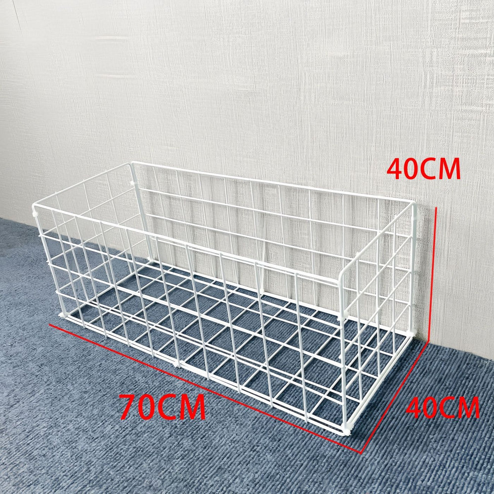 Wrought iron mesh storage basket - portable laundry hamper, organizer, shelf, fruit basket, basketball, yoga mat, and toy storage bin