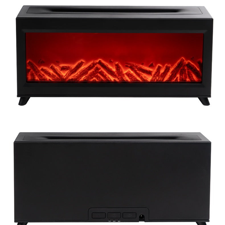 New arrivalartificial fireplace flame aromatherapy machine charcoal humidifier for home bedroom desktop ultrasonic cold fragrance machine