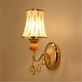 Wall lamp led bedside lamp bedroom room wall lamp glass high-end crystal wall lamp european yunlai