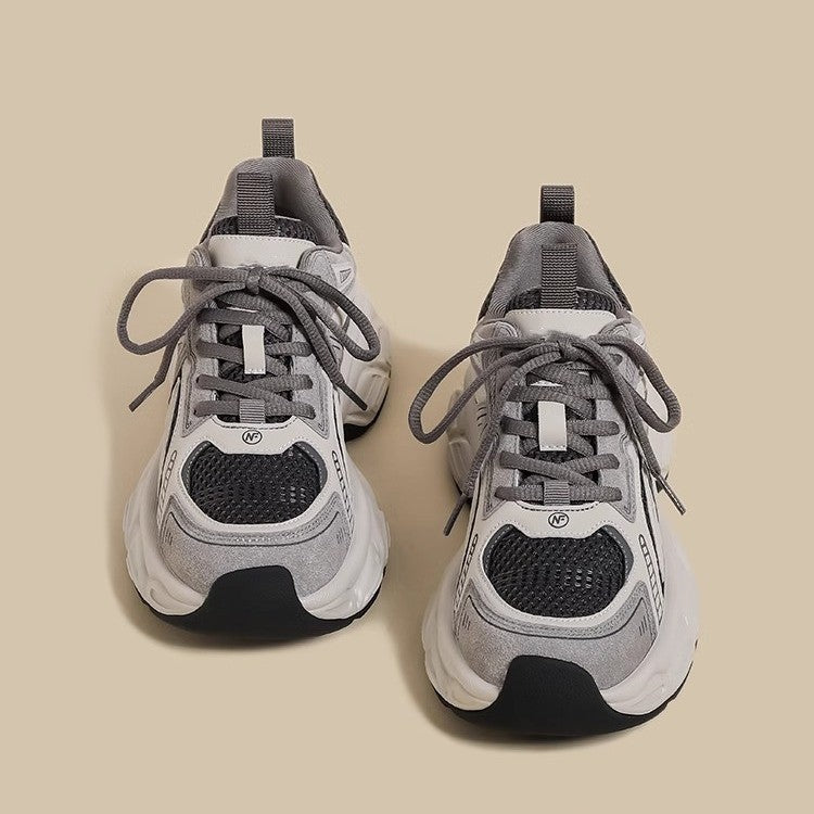 Dad shoes women's spring 2026new arrivaleasiest for match breathable casual shoes sneakers petitesheight increaserthick sole women's shoes