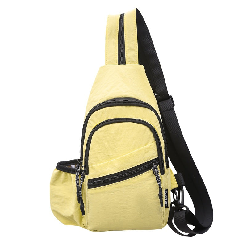 New Japanese trendy brand casual breast bag women's Oxford cloth shoulder small backpack versatile and lightweight outdoor sports messenger bag