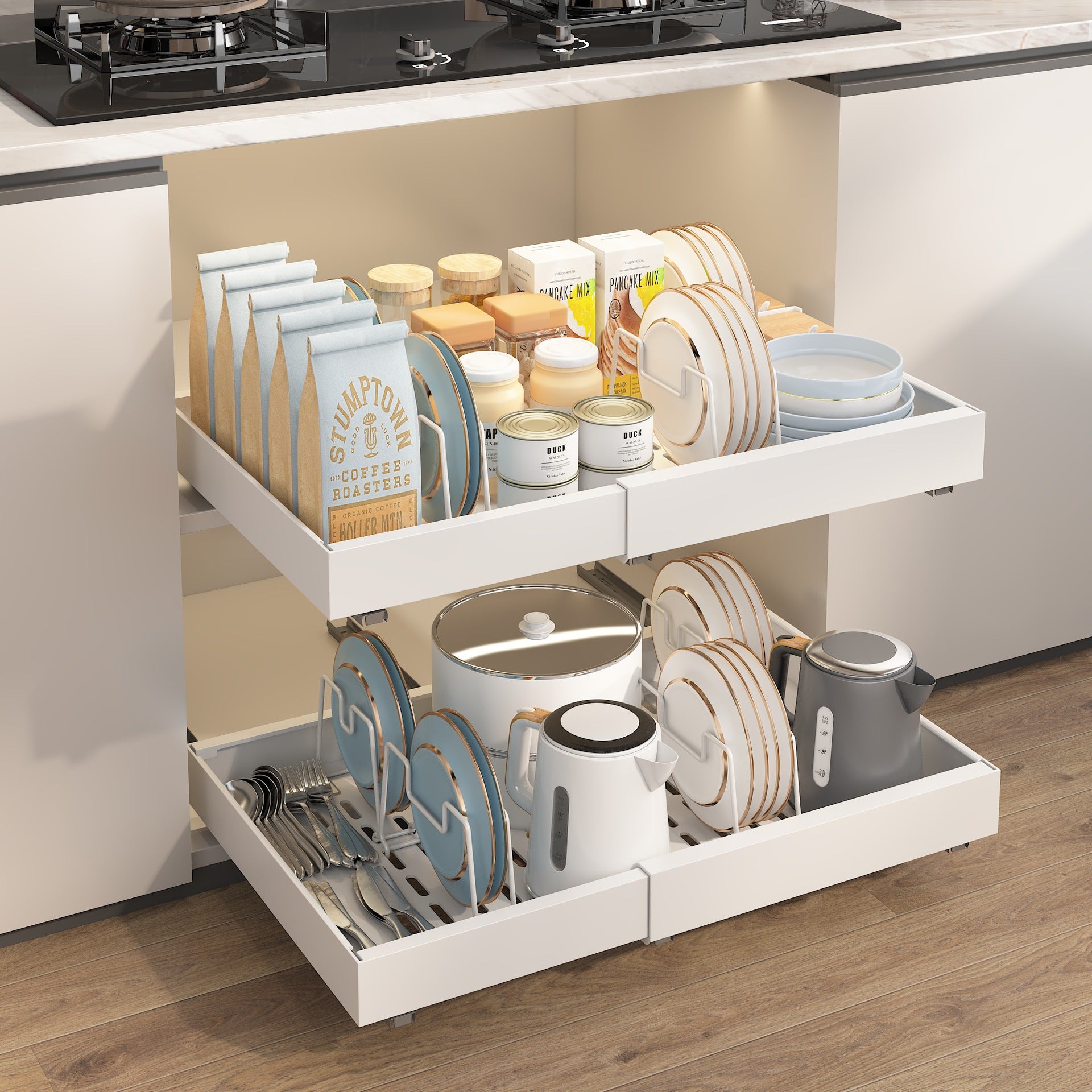 Strictly selected items, sink rack, non-punching retractable dish storage rack, cabinet pull-out rack