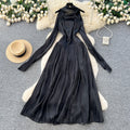 French halter velvet sleeveless dress women's white high waist a-line dress waist slimming lookelegant vacation style long dress