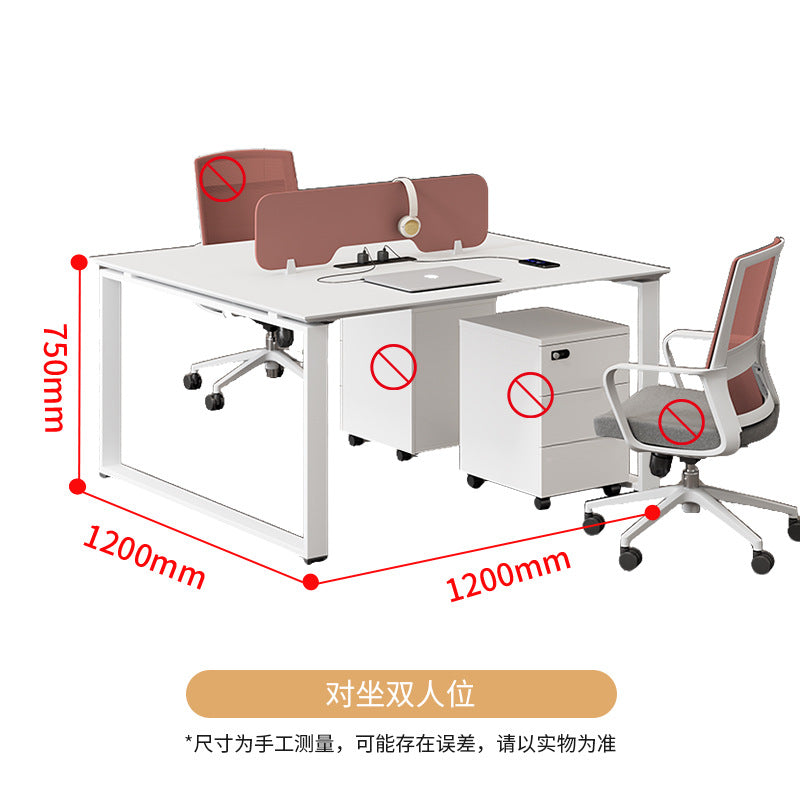 Saint li office desk and chair set - minimalist modern computer desk with partition, staff booth, office furniture