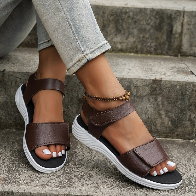 summer new arrival: plus size chunky sole sandals for women, sizes 36-43. wholesale available. dropshipping to  and
