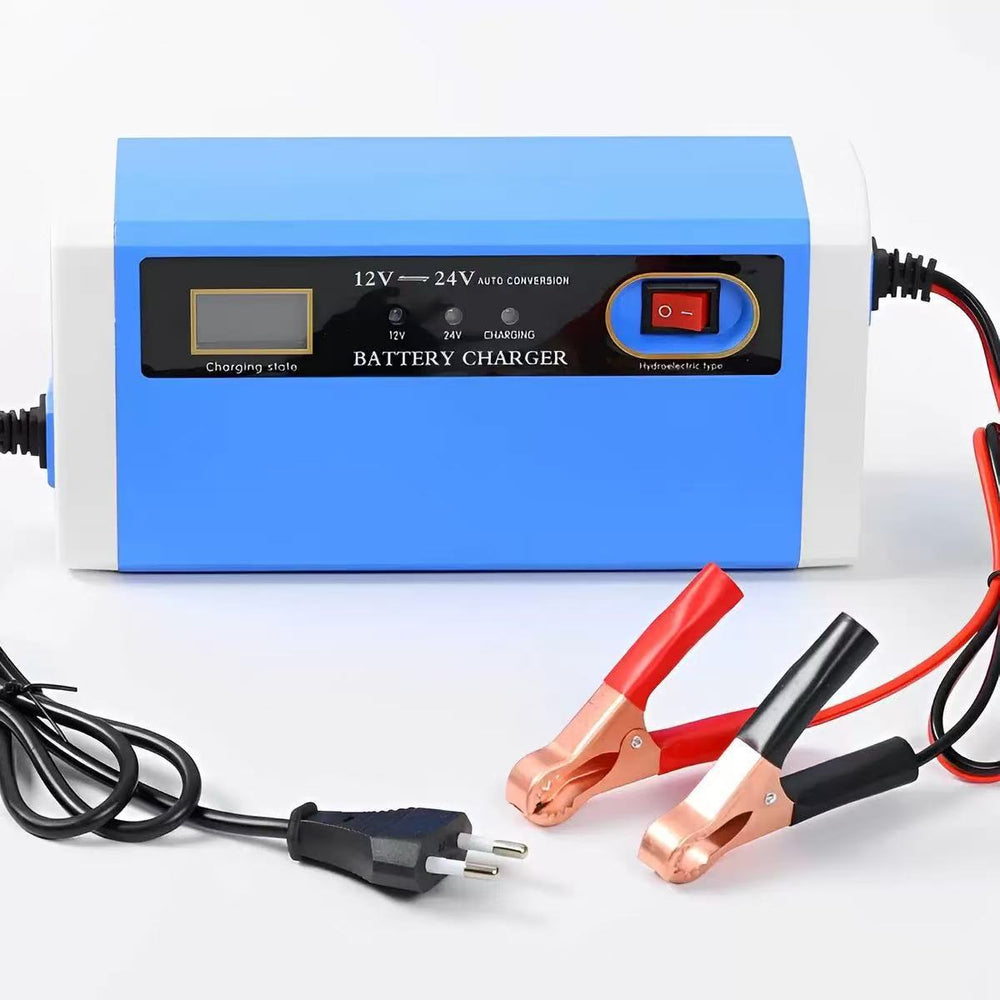 digital display 12v10a24v5a car battery charger lead-acid battery motorcycle dry water battery charging