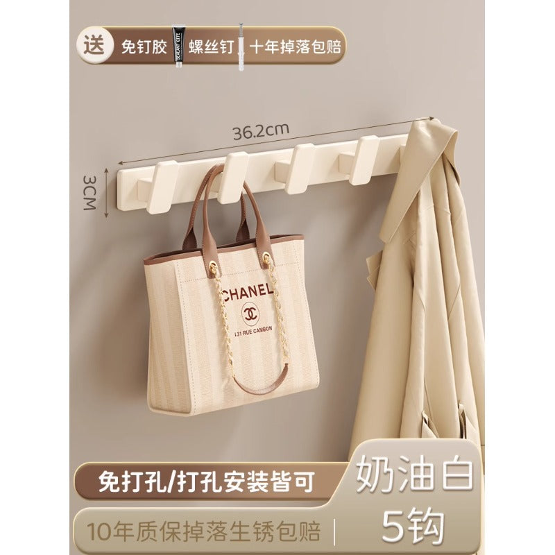 Cream style coat hook white entrance door rear hook classy entrance clothes hanger wall wall hanging without drilling
