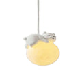 Modern minimalist panda cream style pendant light - three-light luxury dining table, dining room, bedroom cute ambiance pumpkin small pendant lamp