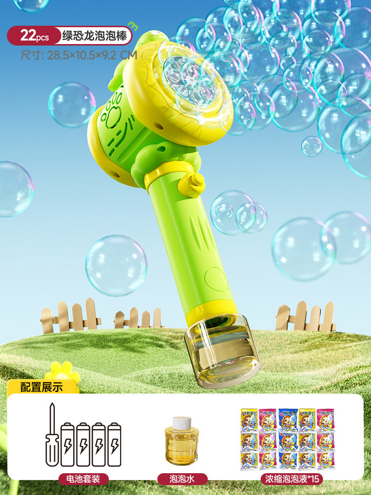 2025 new cartoon electric bubble machine - kids' handheld automatic bubble wand - summer beach family fun toy