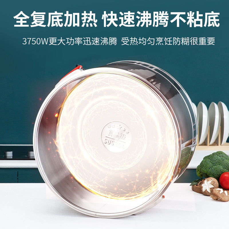 Large-capacity electric cooking pot, heat preservation soup pot, commercial spicy hotpot, oden, electric cooking stove, high-power cooking wonton and dumpling pot