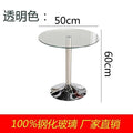 Tempered glass round table minimalist coffee table balcony lounge negotiation table small apartment coffee table discussion table and chairs free shipping