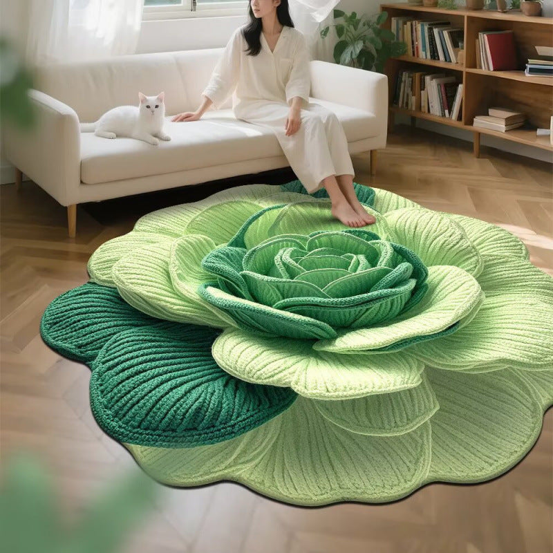3d floral crystal velvet rug - absorbent mat for living room, bedroom, bedside, sofa, and coffee table