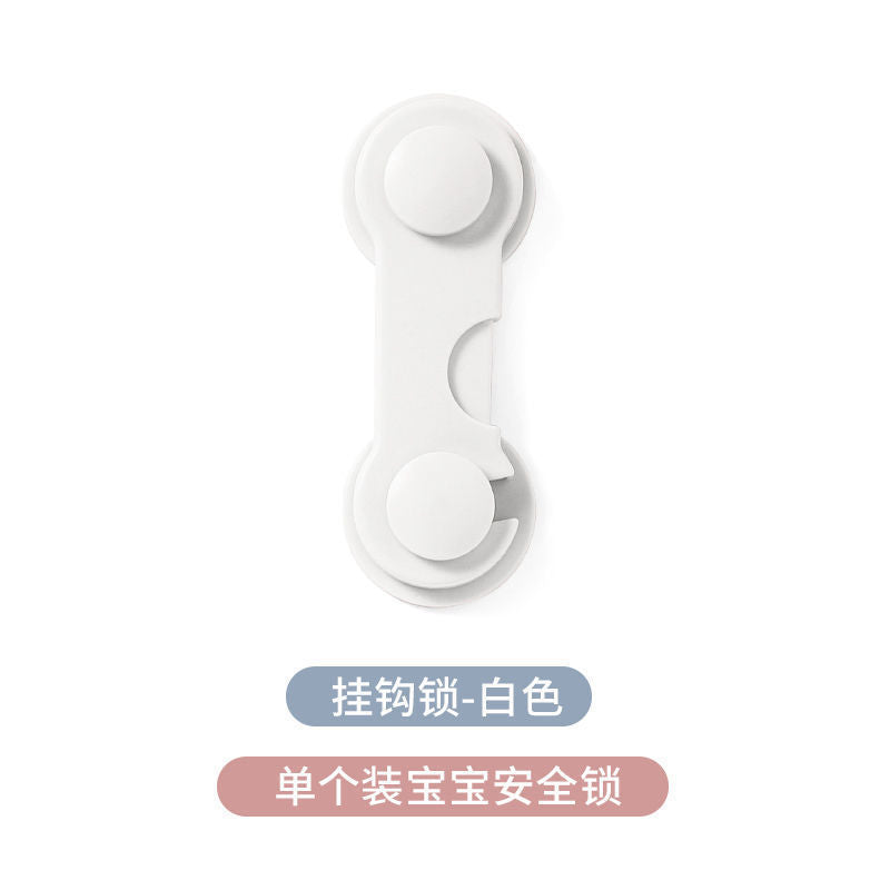 Multifunctional baby anti-pinch drawer lock kidssecurity lock baby protection kids supplies cabinet door bear head lock buckle