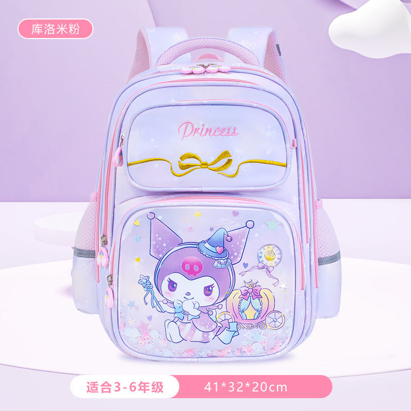 2025 new girls' backpack - large capacity, cute design for elementary school students (grades 1-6), ages 6-9-12