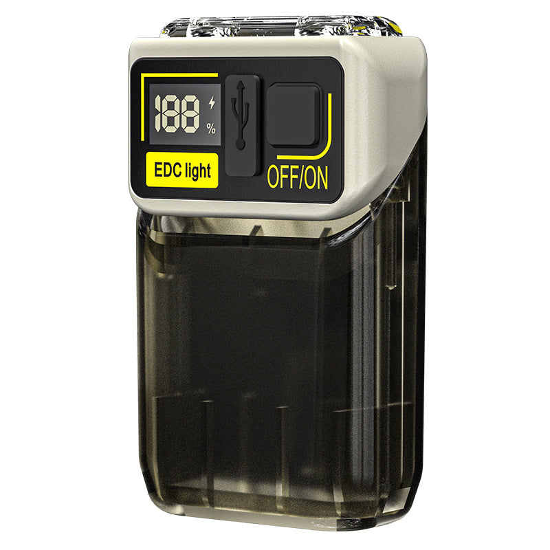 Cross-border new keychain light Type-C charging outdoor highlight small steel cannon dual light source strong light mini flashlight