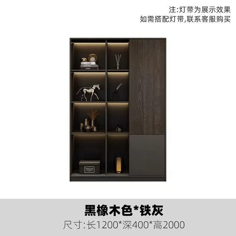 Office bookcase boss background cabinet file cabinet wooden information cabinet storage storage wall floor cabinet