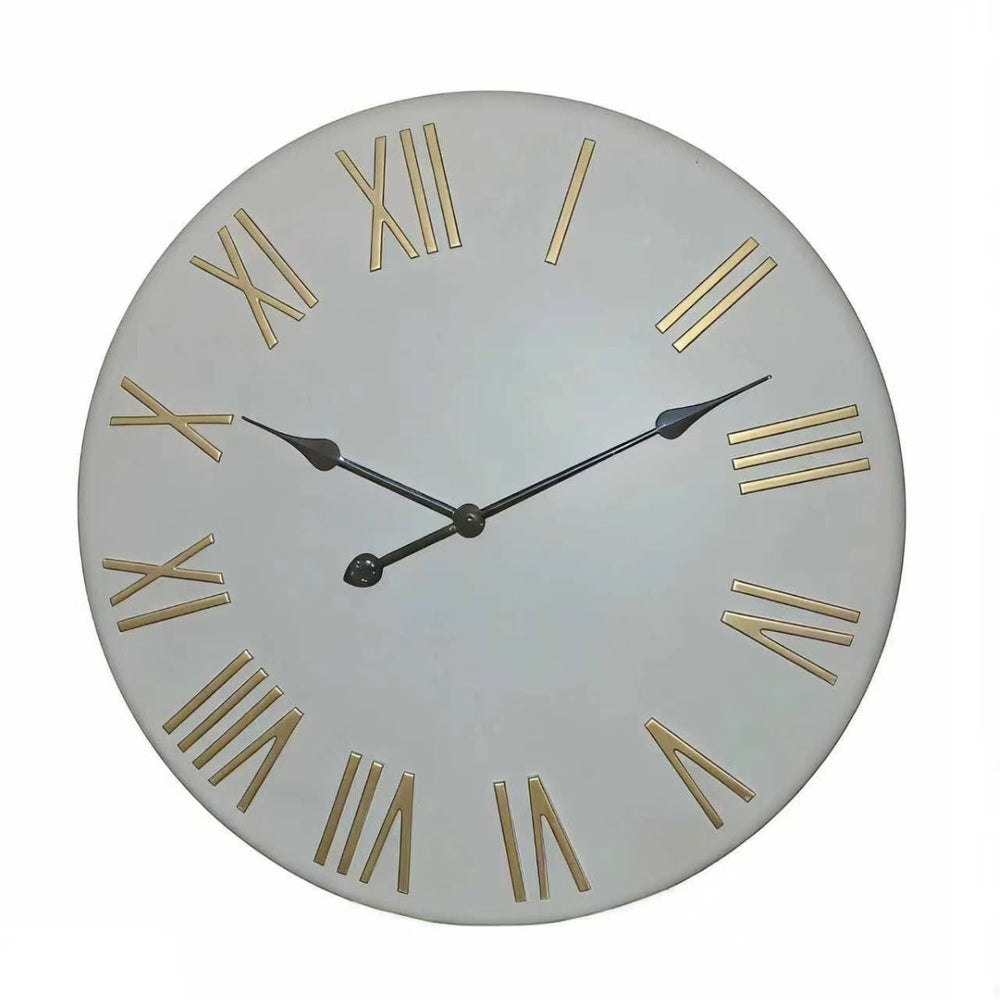 New retro roman numeral silent wall clock - quartz clock for living room, bedroom, home decor, and stylish wall mount
