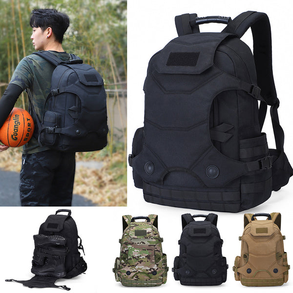 Customized processing outdoor travel hiking backpack independent ball warehouse shoe warehouse 50L large-capacity military fan bag