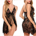 foreign trade sexy lingerie, women's erotic lingerie, european and american style eyelash sheer camisole dress with slit, dropshipping available