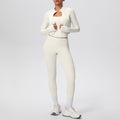 pure color brushed tight tank top nine-point long three-piece sports running fitness yoga suit