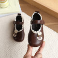 Vancahao girls' fairy academy style loafers -  spring/autumn soft sole lace trim breathable leather shoes