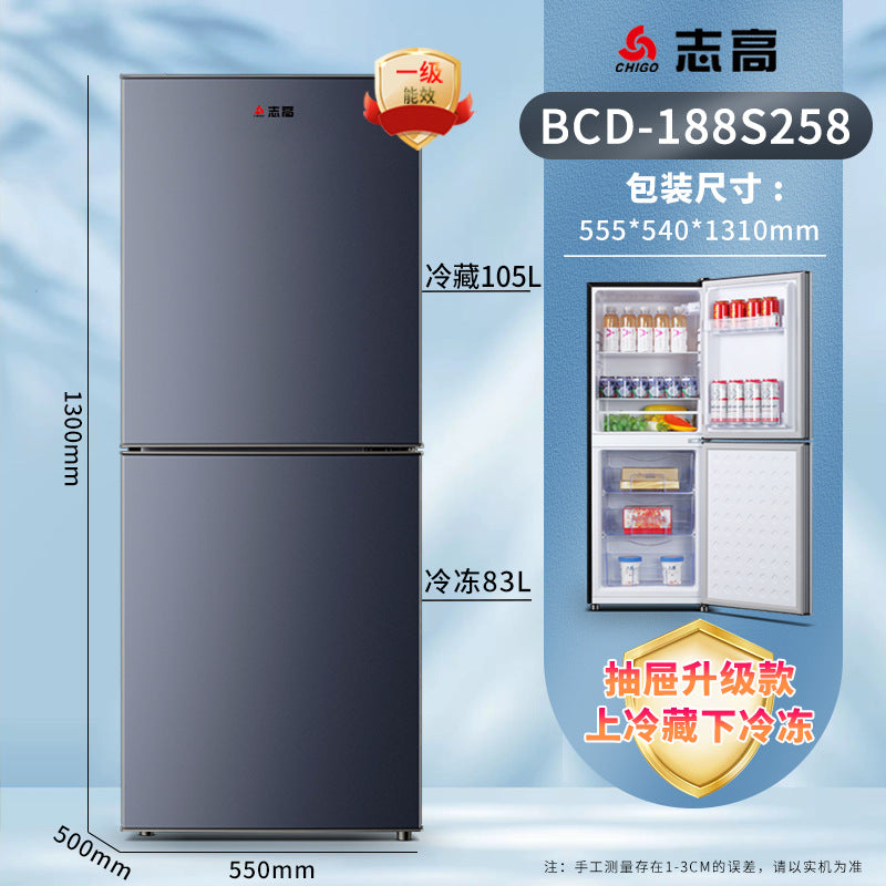 Chigo refrigerator - energy star tier 1, dual-cooling refrigerator-freezer, ideal for home, dorm, and rental properties - compact refrigerator
