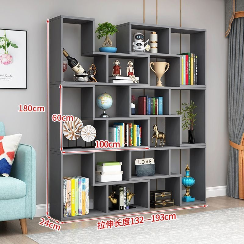 Free shipping casual combination bookshelf bookcase creative corner bedroom floor-standing simple storage rack partition display rack entrance