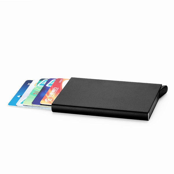 Anti-theft credit card bag, hand push card box, aluminum alloy anti-degaussing automatic pop-up bank card holder, metal card holder