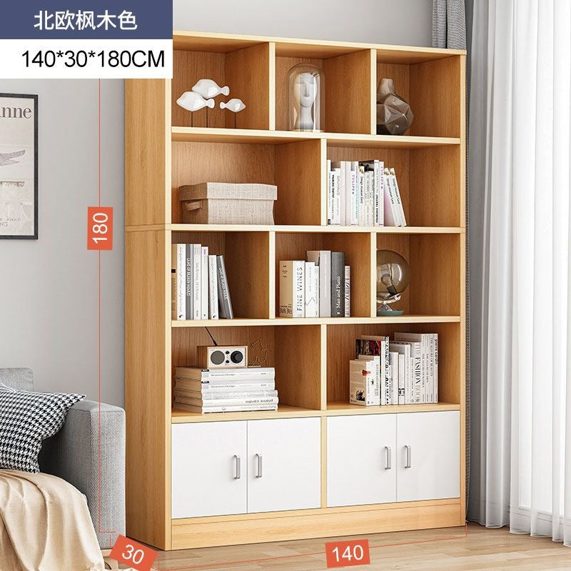 Bookshelf floor-standing storage rack living room for home wall-mounted storage cabinet storage cabinet office filing cabinet simple bookcase