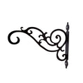 European-style wall-mounted iron flower basket, wall decor hanging basket, flower rack, hanging plant stand, living room balcony green plant ornament, black