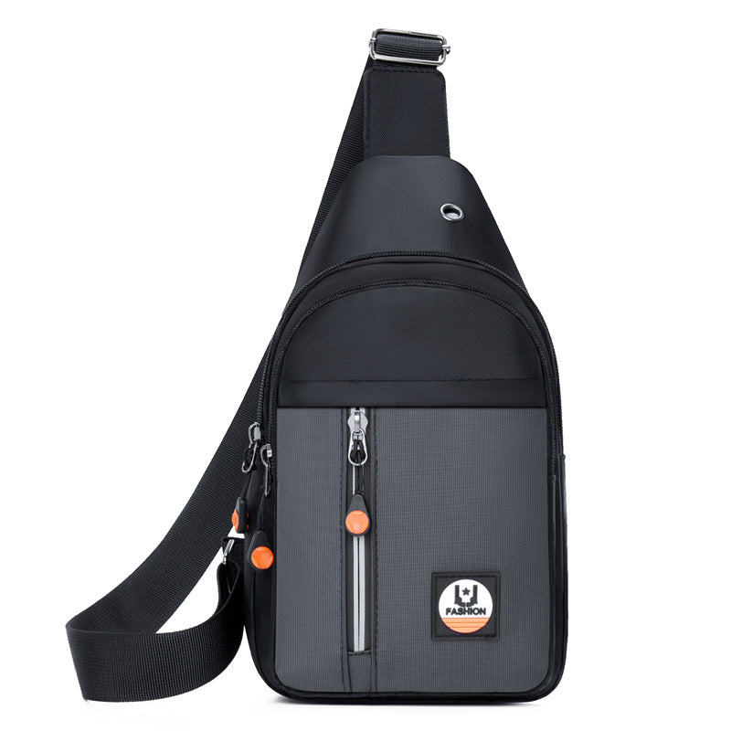 Foreign trade new men's breast bag Korean version multi-layer storage versatile shoulder bag going out trendy sports cycling messenger bag