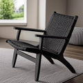 Black armrest + black rope weave [ash wood]